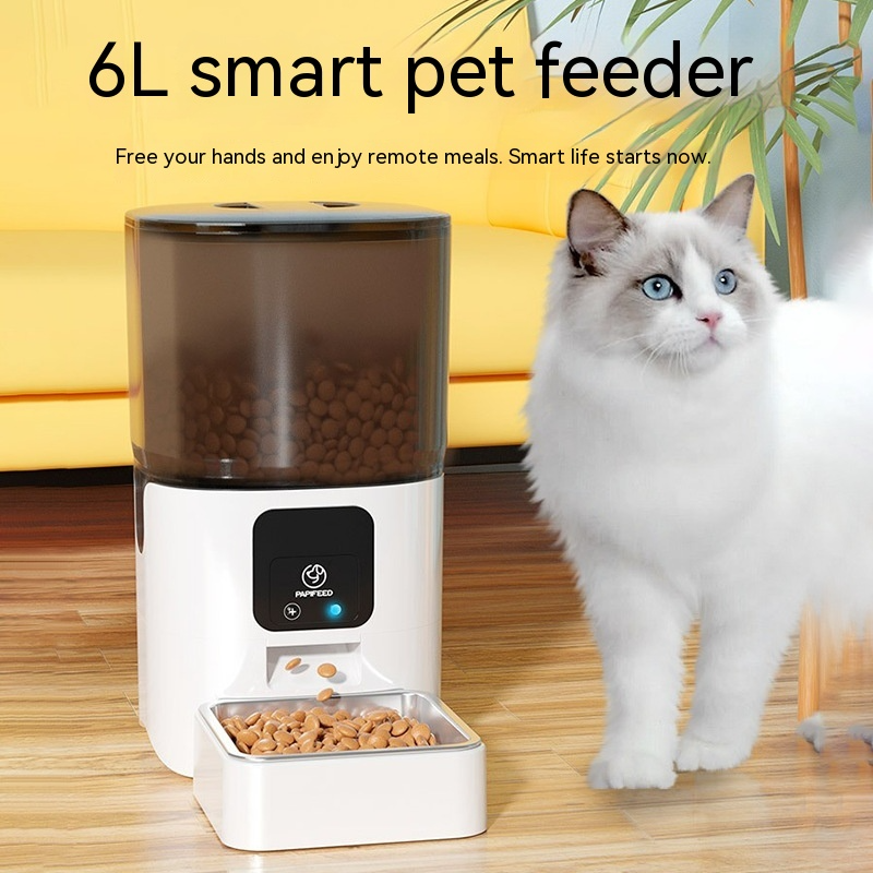 6L Automatic Pet Feeder – Smart Wi-Fi Scheduled Feeding