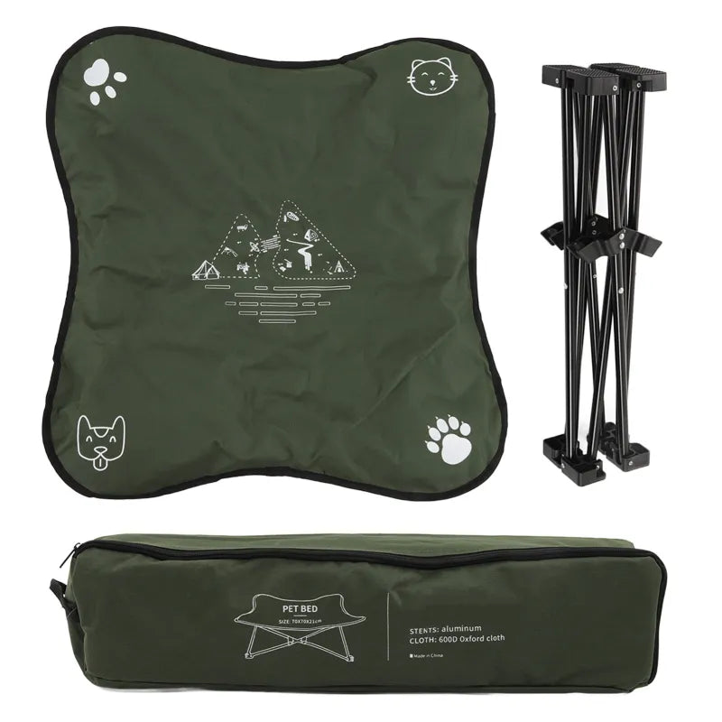 Portable Elevated Foldable Pet Bed – Indoor & Outdoor Use