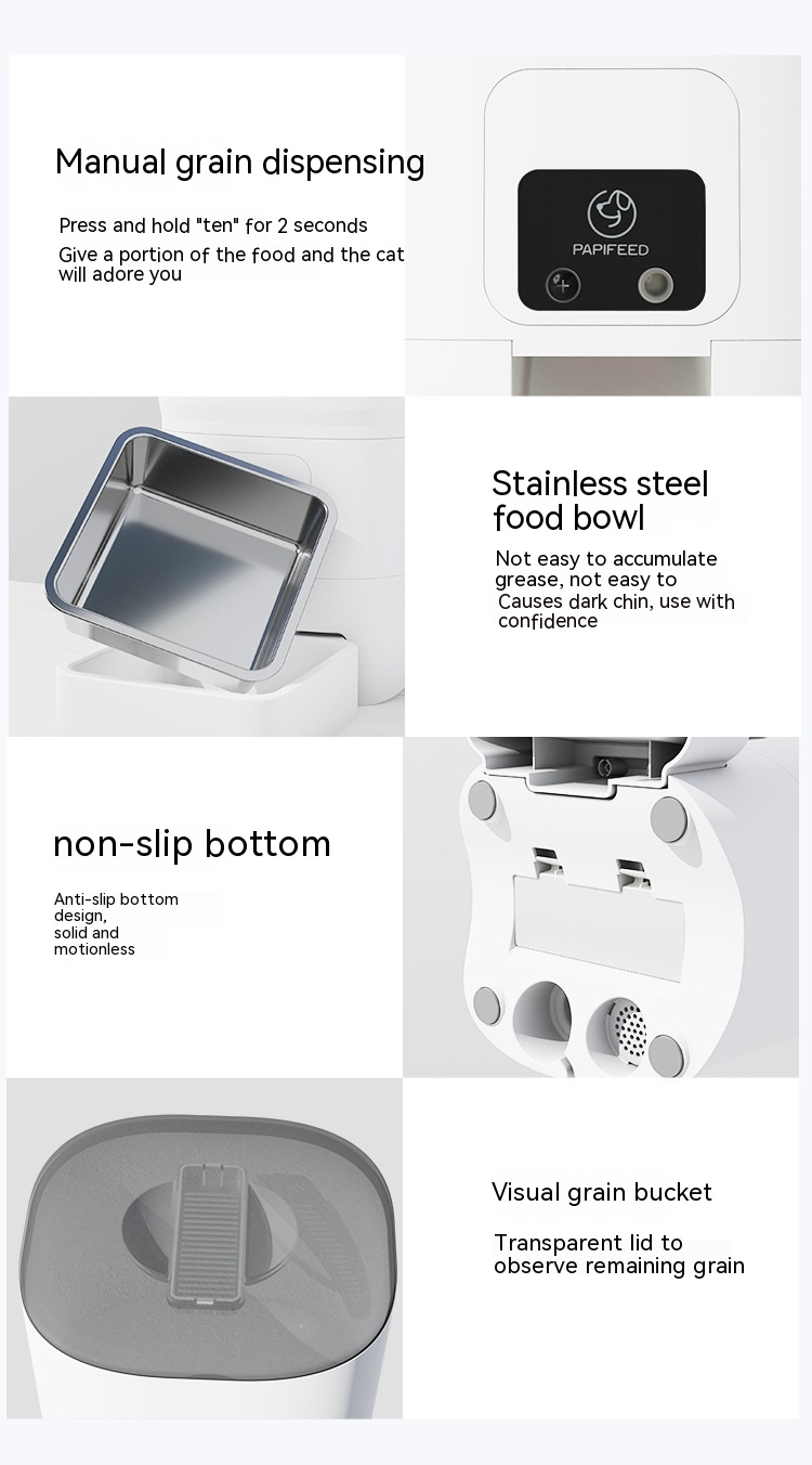 6L Automatic Pet Feeder – Smart Wi-Fi Scheduled Feeding