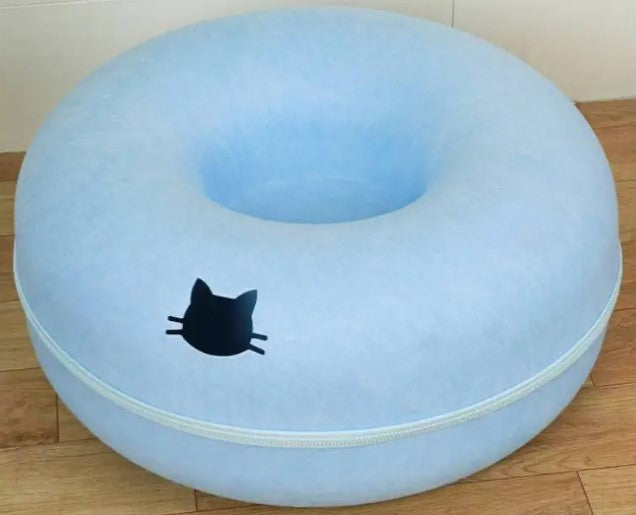 Round Cat Tunnel Bed – 2-in-1 Play & Rest for Cats